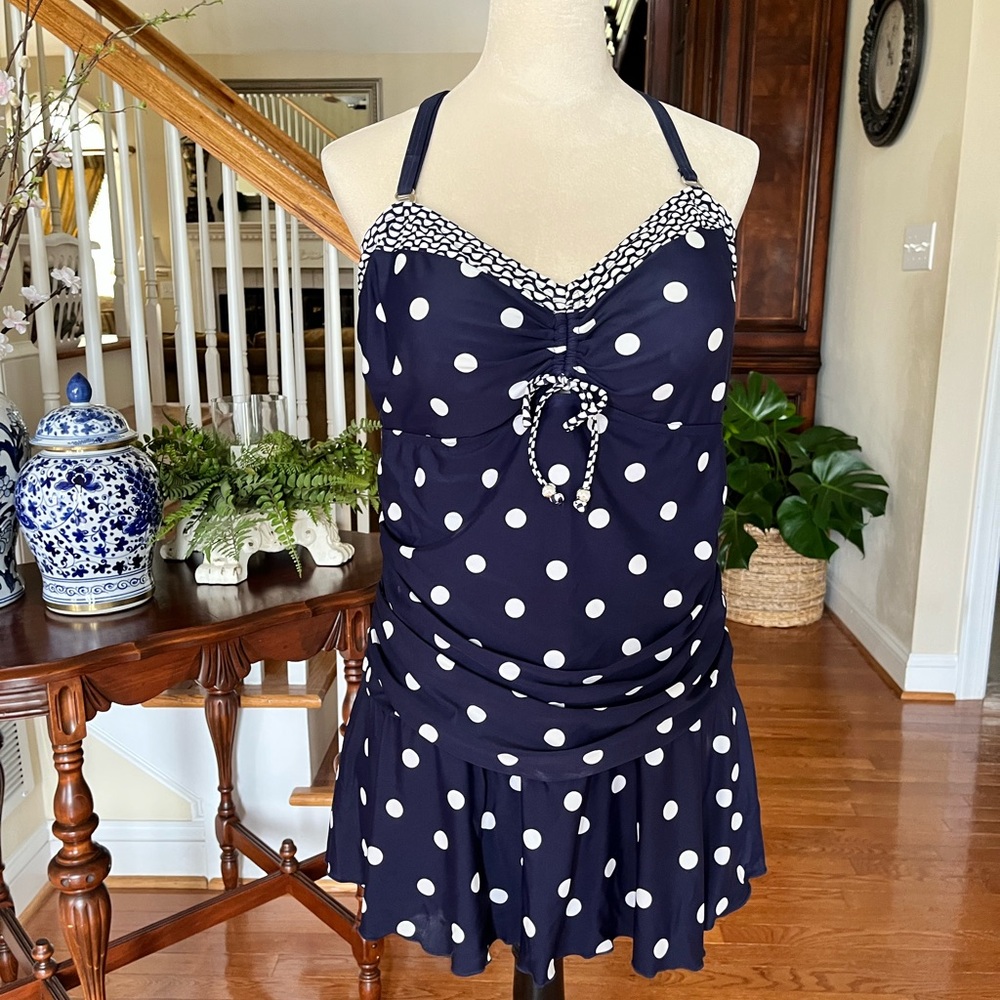 Always For Me Navy and White Swimsuit
